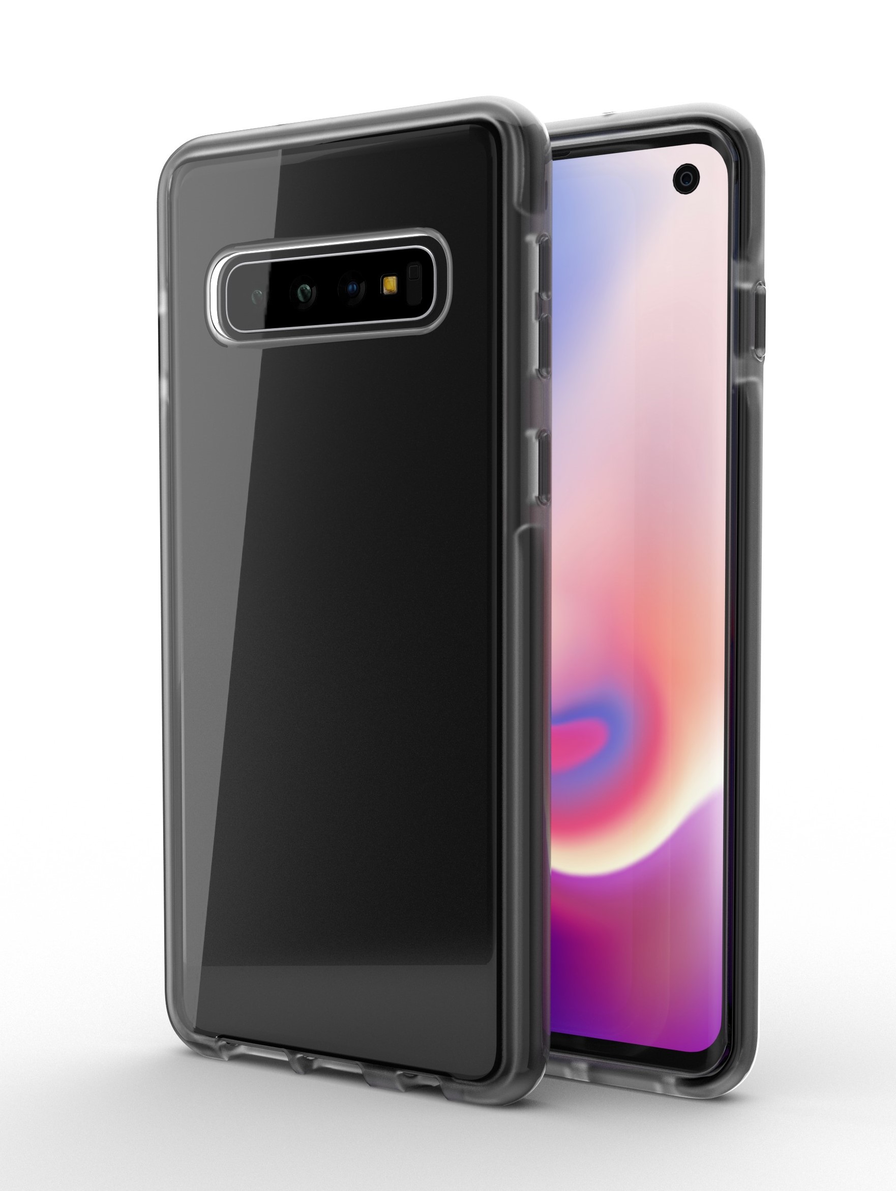 Clear case BorderLine with black edges for Samsung Galaxy S10e cell phone