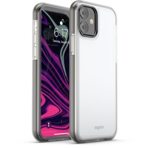 Clear slim case protector with grey edges for iPhone 11 Pro cell phones