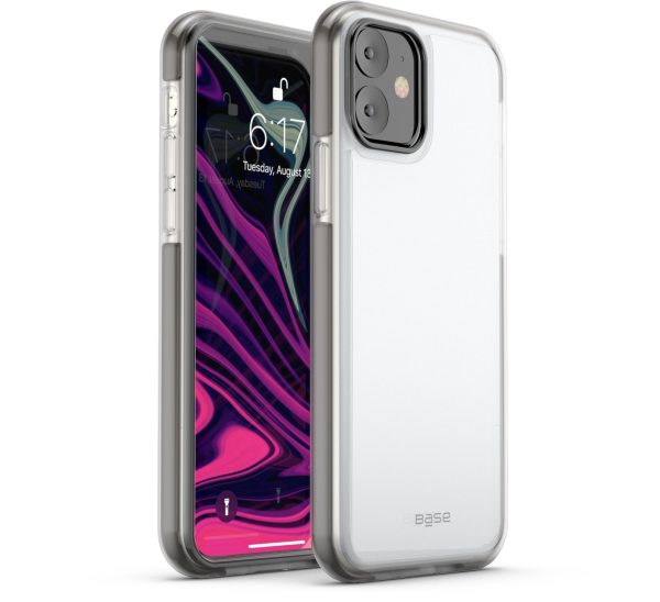Clear slim case protector with grey edges for iPhone 11 Pro cell phones
