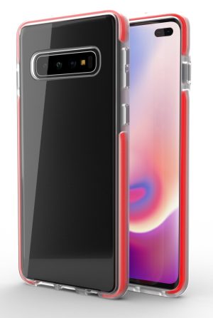 Clear case BorderLine with red edges for Samsung Galaxy S10 cell phone
