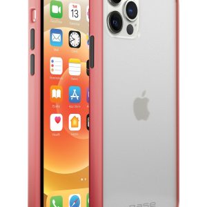 Clear protective case with coral edges for iPhone 12 Mini cell phones