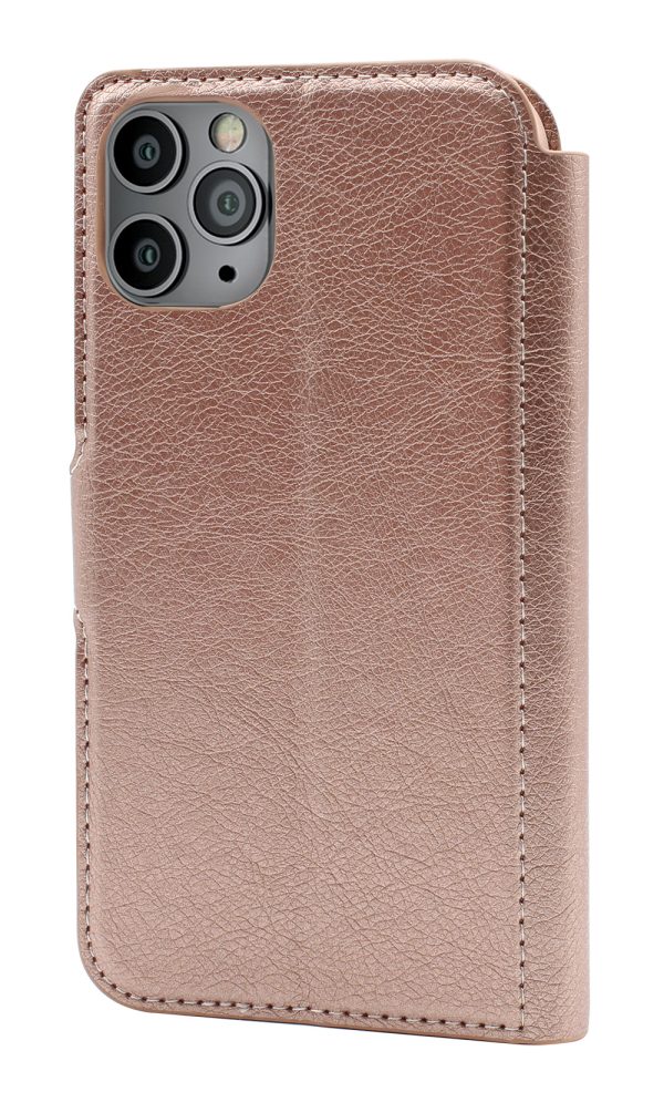 Rose gold folio wallet protective case for iPhone 12 Mini cell phones