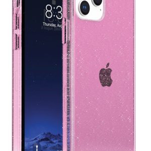 Pink slim glitter protective case for iPhone 12 / iPhone 12 Pro cell phones