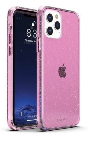 Pink slim glitter protective case for iPhone 12 / iPhone 12 Pro cell phones