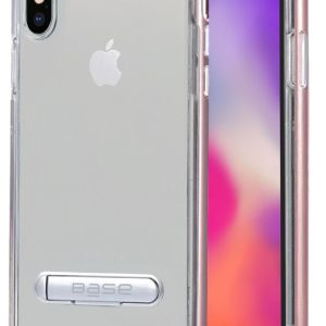 Clear case protector with rose edges and aluminum Kickstand for iPhone X Max cell phones