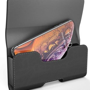 Size 3 Black Pouch Case with Strap Holder for iPhone