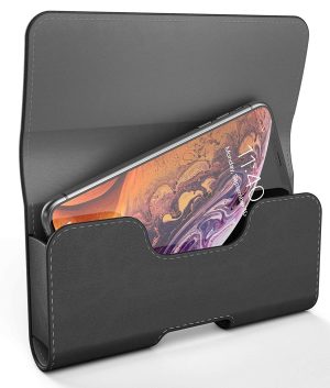 Size 3 Black Pouch Case with Strap Holder for iPhone