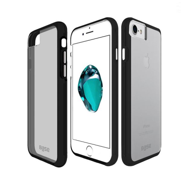 Smoke/black case protector with black edges for iPhone 6/7/8 Plus cell phones