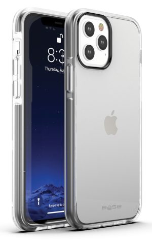 Clear slim protective case with gray edges for iPhone 12 Mini cell phones