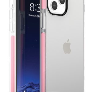 Clear slim protective case with pink edges for iPhone 12 mini cell phones