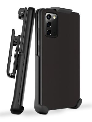 Two-Piece Black Rugged Protective Case with belt clip holster for Samsung Note20 Cell phones