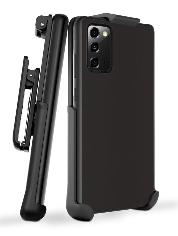 Two-Piece Black Rugged Protective Case with belt clip holster for Samsung Note20 Cell phones