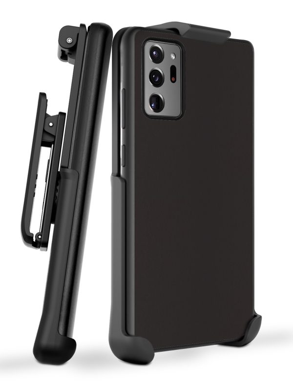 Two-Piece Black Rugged Protective Case with belt clip holster for Samsung Note20 Ultra Cell phones