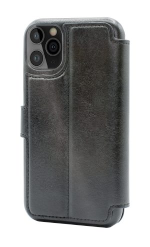 Black folio wallet protective case for iPhone 12 Pro cell phones