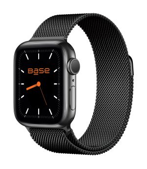 Base Apple Watch Stainless Steel Bands for Series 1 2 3 4 5 6 7 SE Small 38 40 41mm Black Power Peak