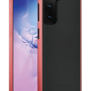 Black case with pink edges for Samsung S21 cell phones