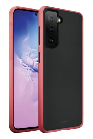Black case with pink edges for Samsung S21 cell phones