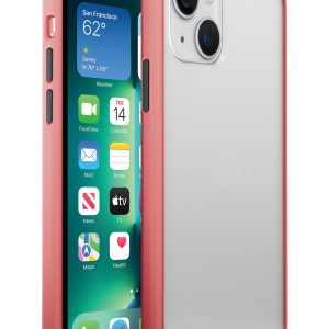 clear case DuoHybird with coral edges for iPhone 13 cell phone