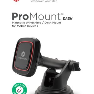 Black Magnetic Windshield/ dash car mount for mobile devices with telescopic arm