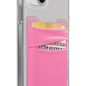 Pink Adhesive Cell Phone Pocket