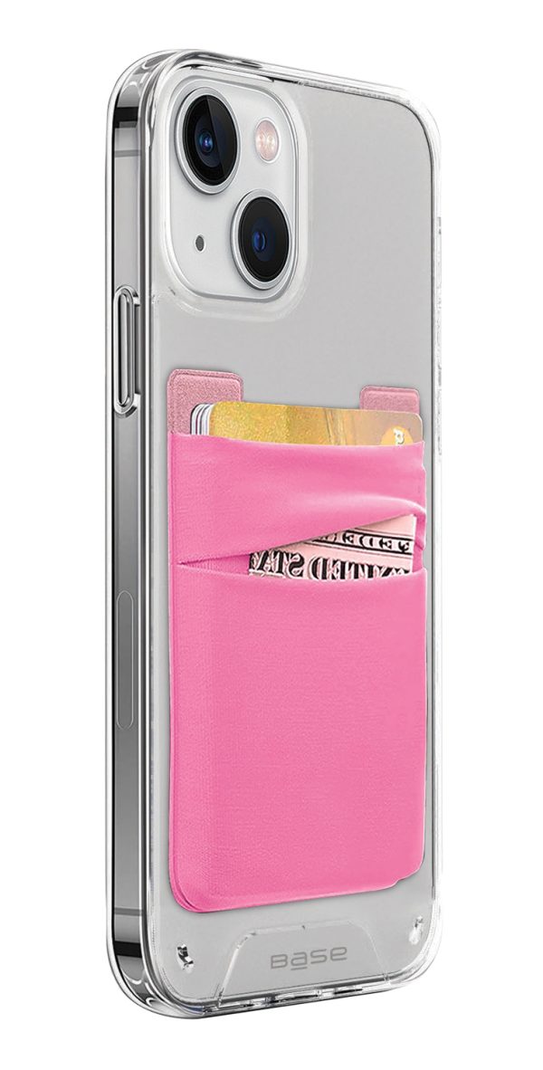 Pink Adhesive Cell Phone Pocket